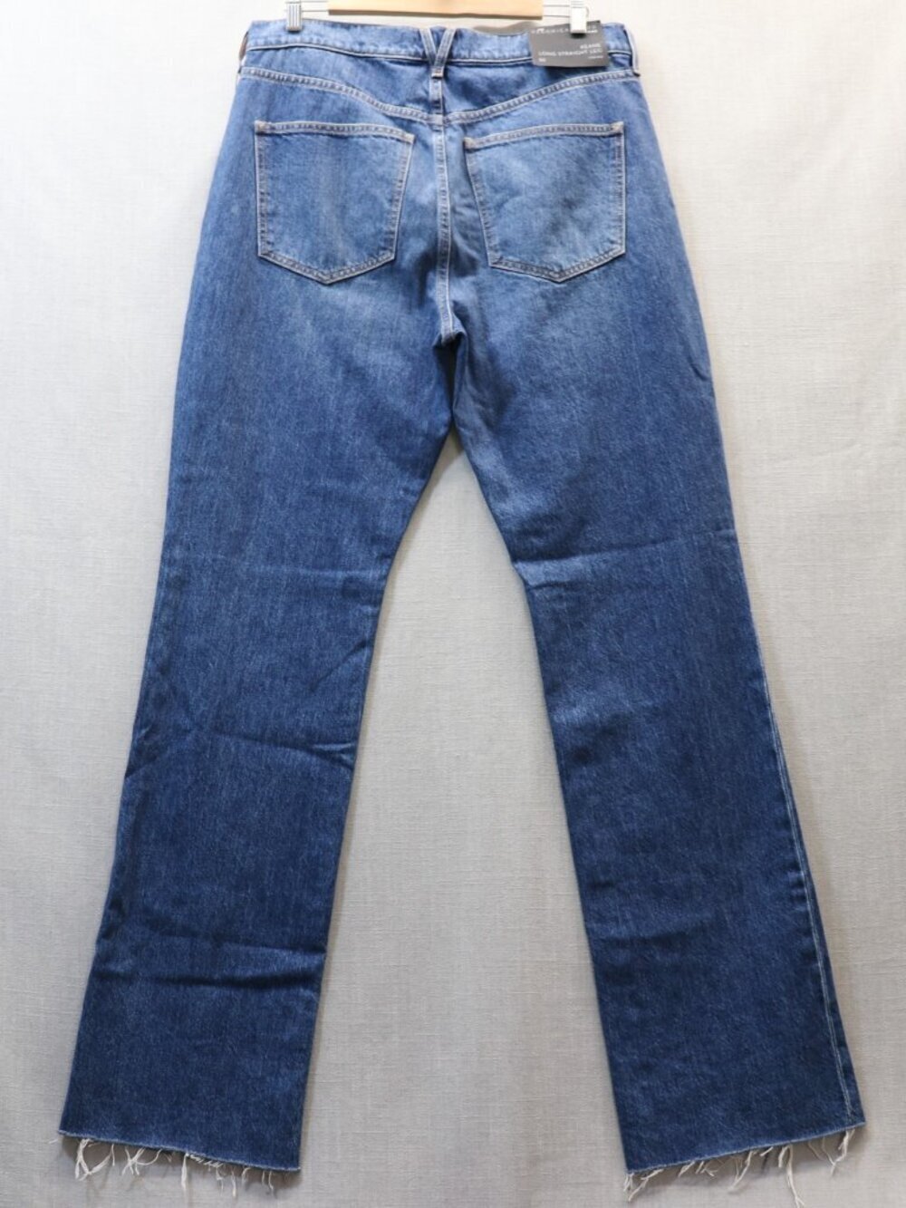 NWT Veronica Beard Keane High Rise Long Straight Leg Jeans Blue 32 Front Slit - Picture 4 of 15
